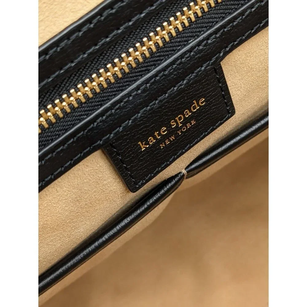 KATE SPADE NY Katy textured leather medium  backpack- BLACK